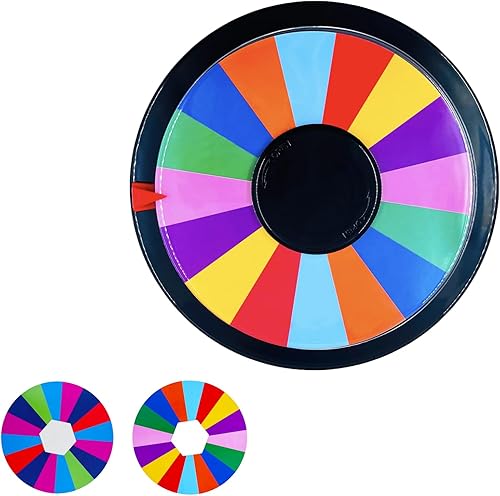 Rueda giratoria de 8 pulgadas de doble cara 16 ranuras Fortune Game Color Rueda de ruleta de mesa de Fortune Educación en el hogar, fiesta, carnaval