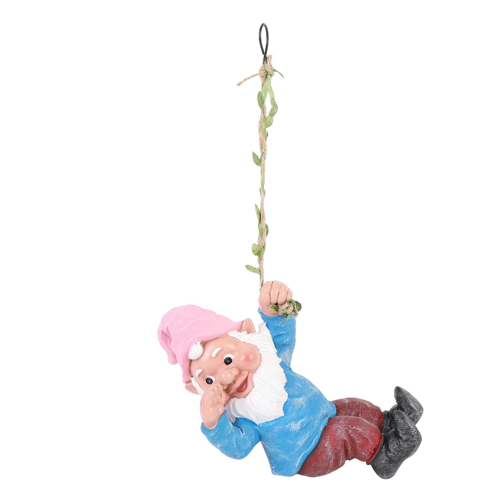 Irfora Sculpture de GNOME Vive Suspendue, Figurine de GNOME Amusante pour Jardin Extérieur, Idéale pour Porche, Matériau en Résine qualité Supérieure (Bleue)
