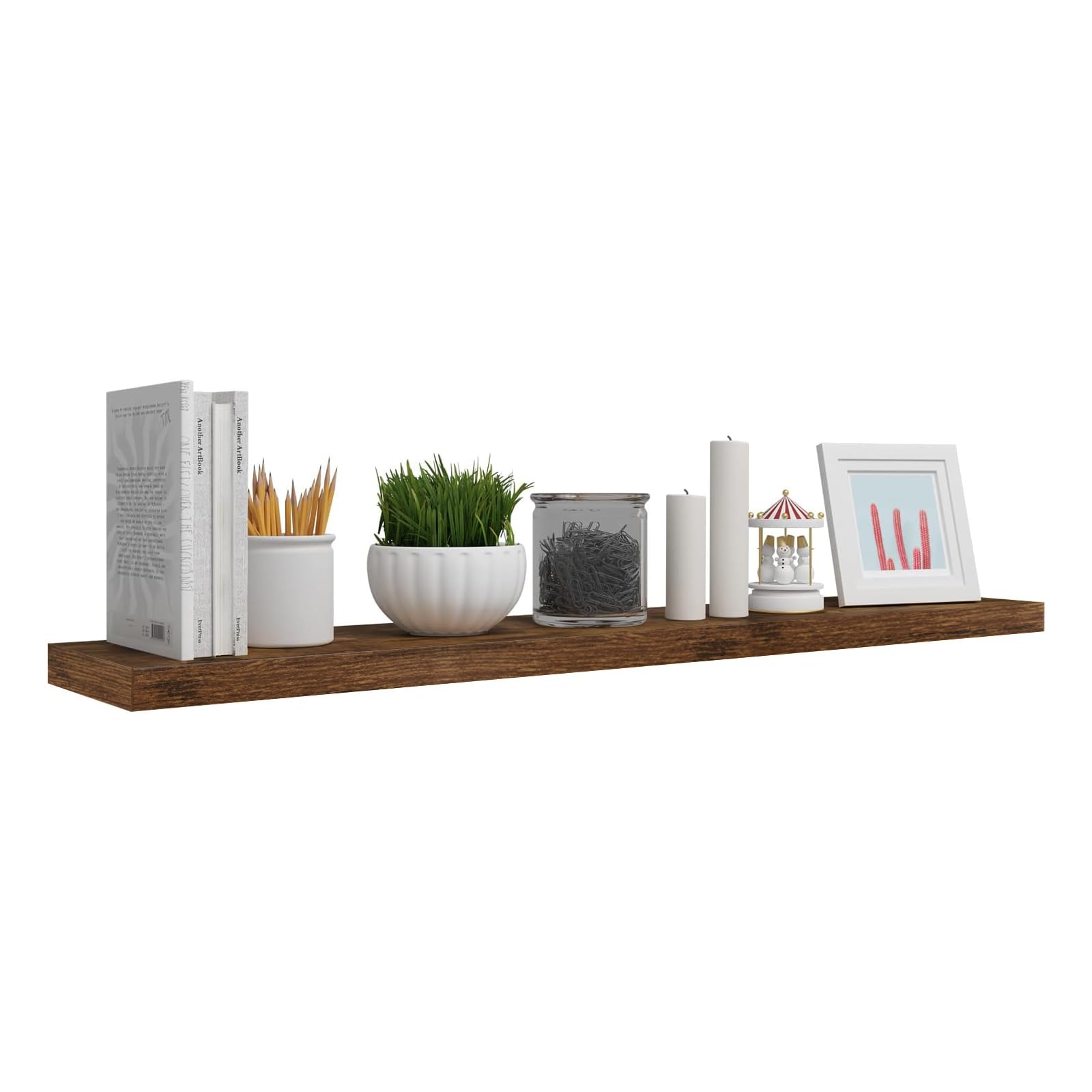 WOLTU Estanteria Pared Flotante, Juego de 2 de Madera de MDF, para Salón, Cocina, Pasillo RG9317hov-2 | Estantería de pared, estantería para libros, para decoración de oficina, salón, dormitorio, cocina
