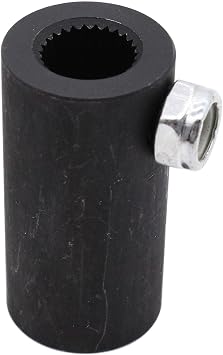 Black Steering Joints 9/16"-26 Spline to 3/4" Round Smooth Steering Shaft Coupler