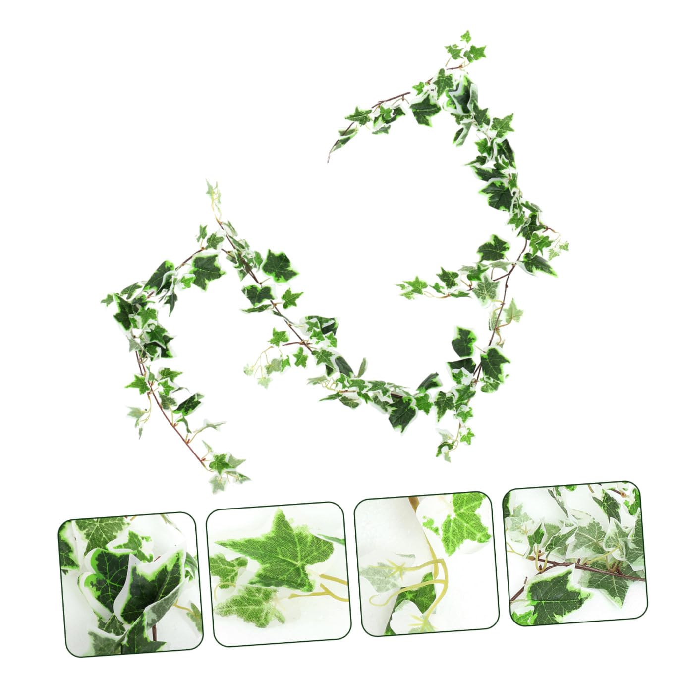 ABOOFAN 2 Piezas Guirnalda Verdes Artificiales Vid Hiedra Artificial Hiedra Falsa Guirnalda Hiedra Simulada Plantas Interior Artificiales Maceta Enroscarse Accesorios PP
