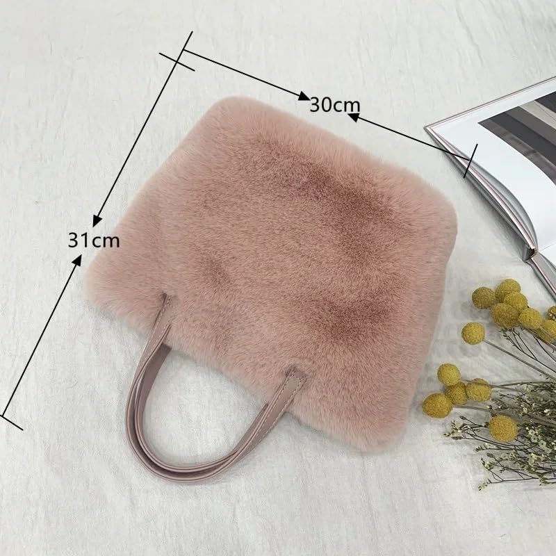 Lot Sac à Main Fausse Fourrure Et écharpe Légère - Style Hobo Two-tone 100% Polyester