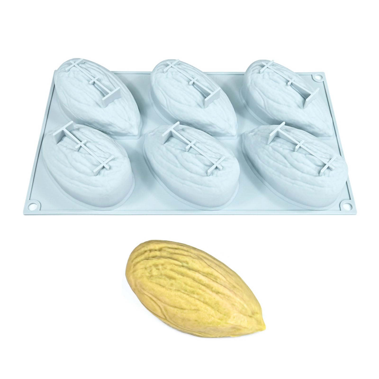 Tsophreniq Realistic Pistachios Pecan Nut Shaped Silicone Mousses Cake Molds for Baking Chocolate Ice Cream Dessert Making Realistic Nut Cast