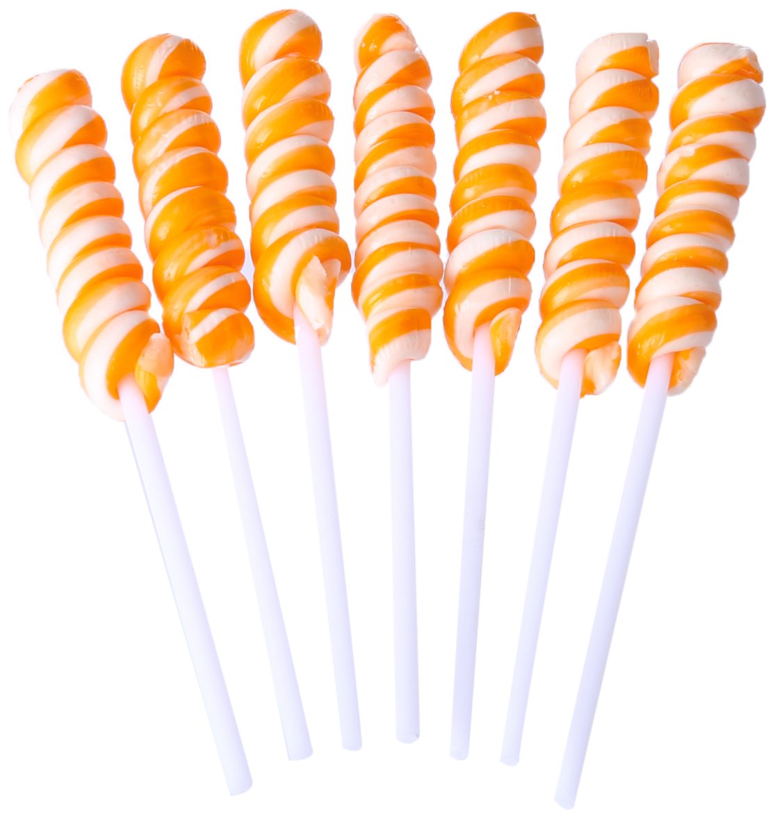 YumJunkie Tesla's Tiny Twist Pops Lollipops, Orange and White, 48 Count