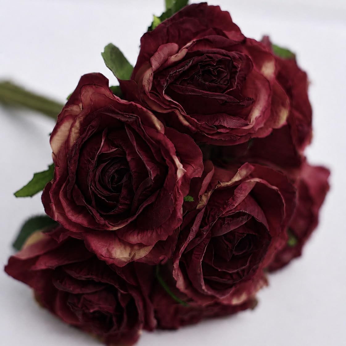 The Baked Studio – 'Dried Touch Rose Bouquet' Artificial Dried Flowers For Cake Decorating, Home Décor, Vases, Weddings, Bridesmaid Bouquets and Crafts (Mulberry)