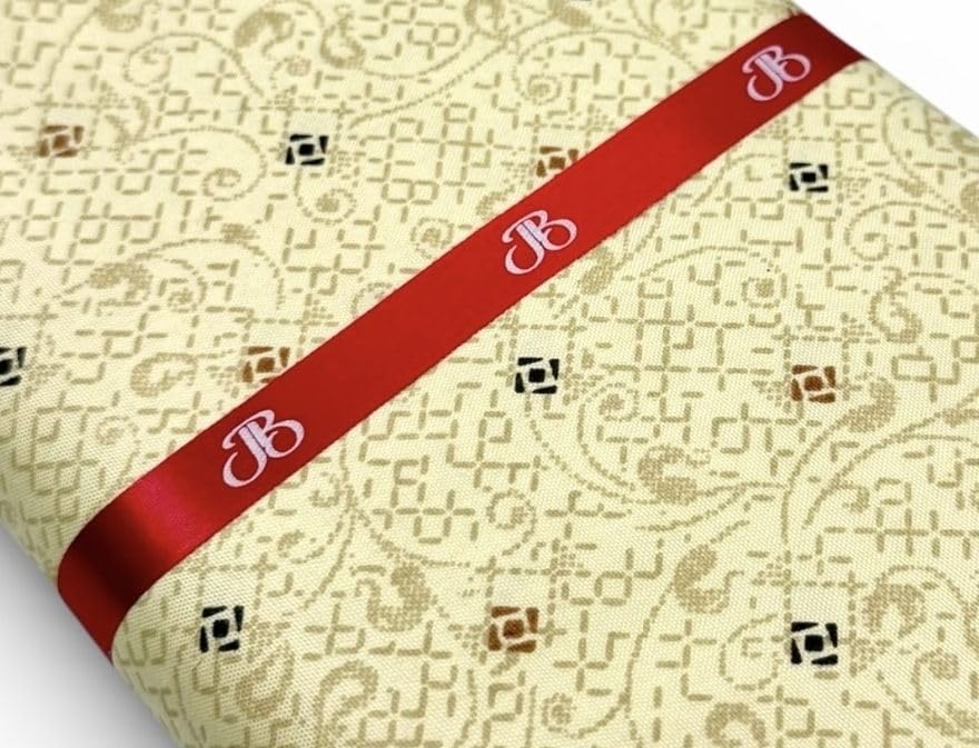 Image of JHABAK'S Unstitched Print Shirt Fabric for Men - Polycotton Material - 2.25Meter Shirt Piece Cloth