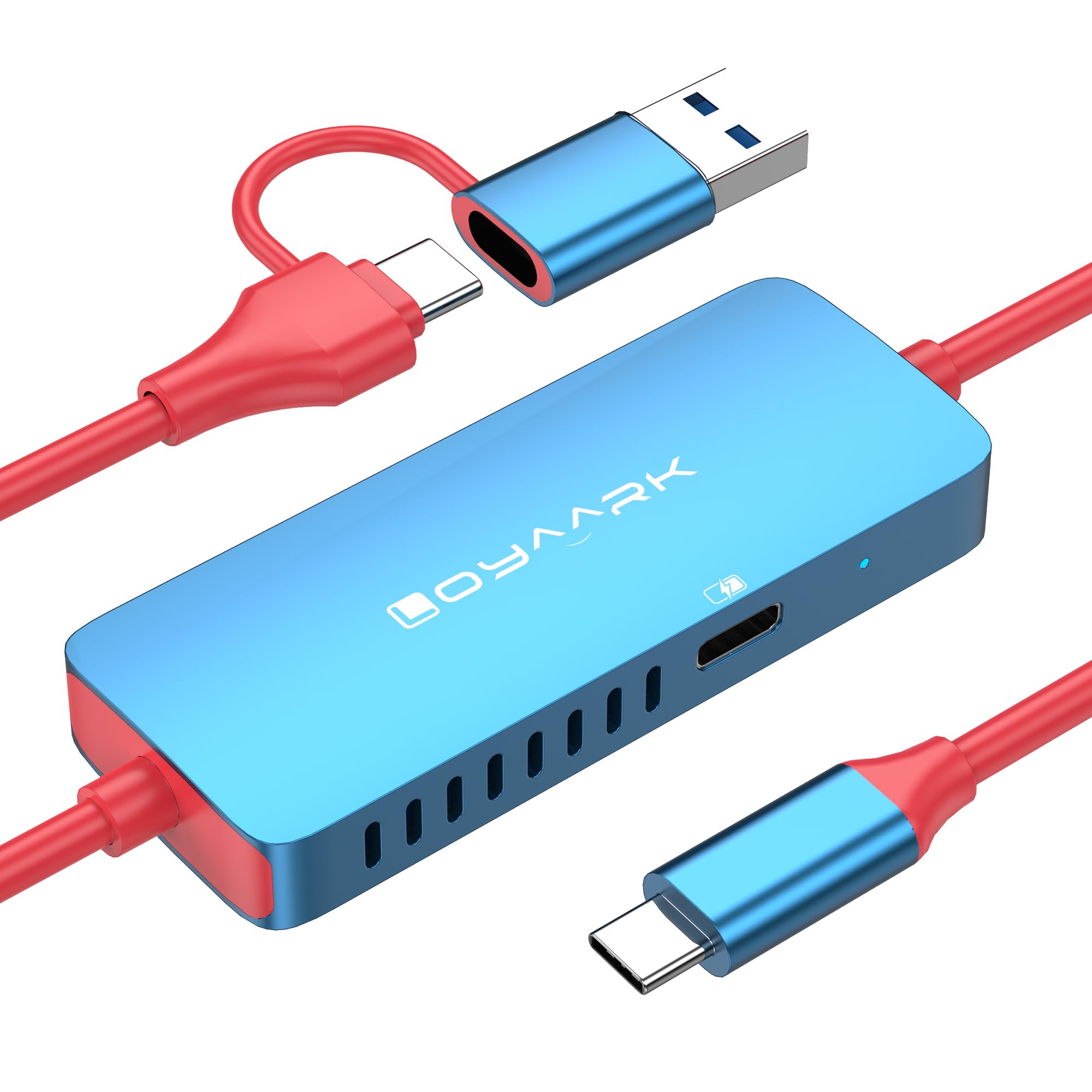 HDMI Video Capture Card Compatible with Nintendo Switch 2, Mobile Phones, and PC Devices Features a PD 100W Charging Port Supports 4K60Hz Video Capture for Gaming livestreaming and Recording