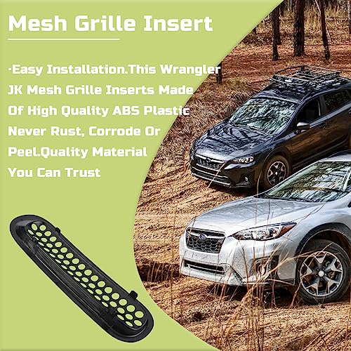 Juedima Grill Inserts - Black Front Mesh Grille Inserts Guard Cover Clip-In Fits For Jeep Wrangler Jk Jku Sport Freedom Unlimited Rubicon Sahara 2007-2017 #TOP2