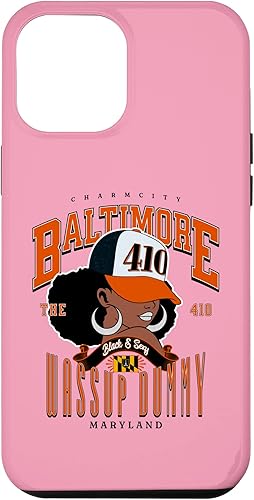 Funda para iPhone 15 Pro Max 410 con código de área Baltimore Maryland Flag Blaq Girl Bmore Pride