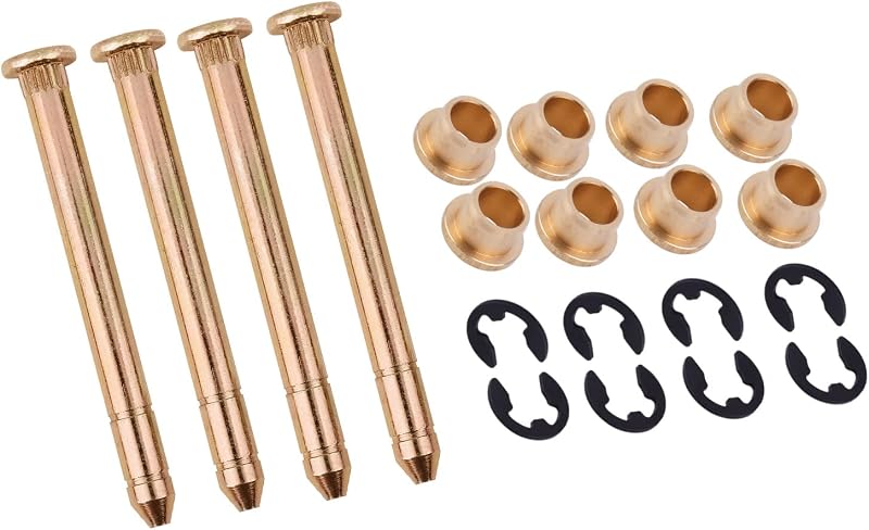 Kit de pinos e buchas da dobradiça da porta VASTAUTO para Ford Bronco, F-100, F-150, F-250 e F-350 – 4 pinos, 8 buchas e 8 grampos