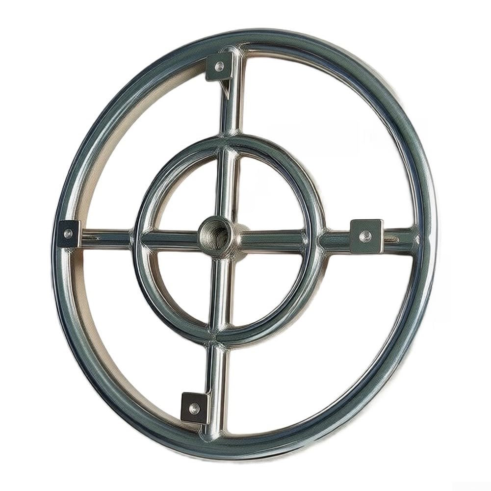 Quemador anular de acero inoxidable 304 pulido de 12 pulgadas
