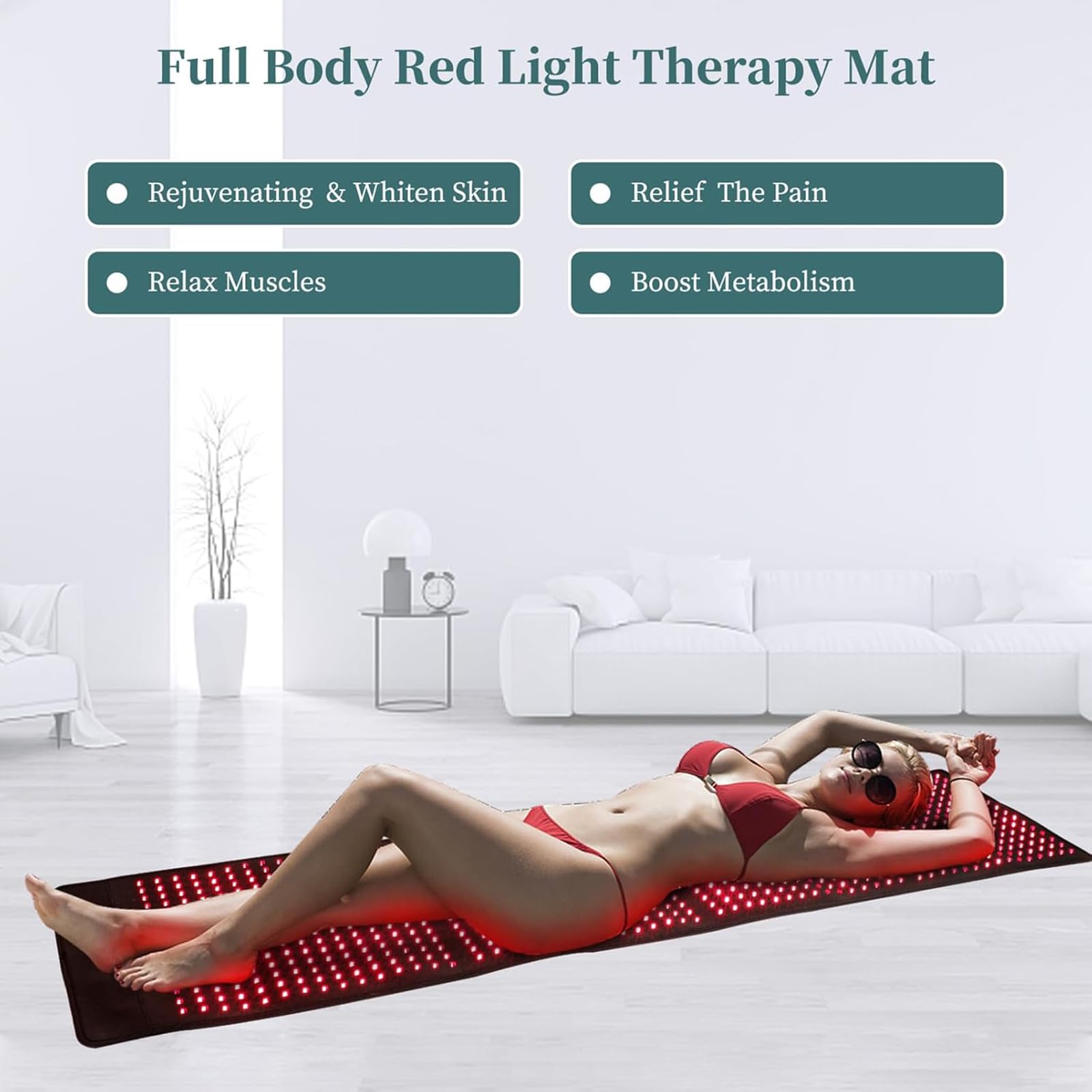 Coussinets Et Tapis De Luminothérapie, 960 Appareils De Thérapie Par Lampe Rouge, Lumière Rouge 660 Nm 850 Nm Proche Infrarouge, Pour Soulager La Douleur Du Corps Entier Et La Beauté De La Peau
