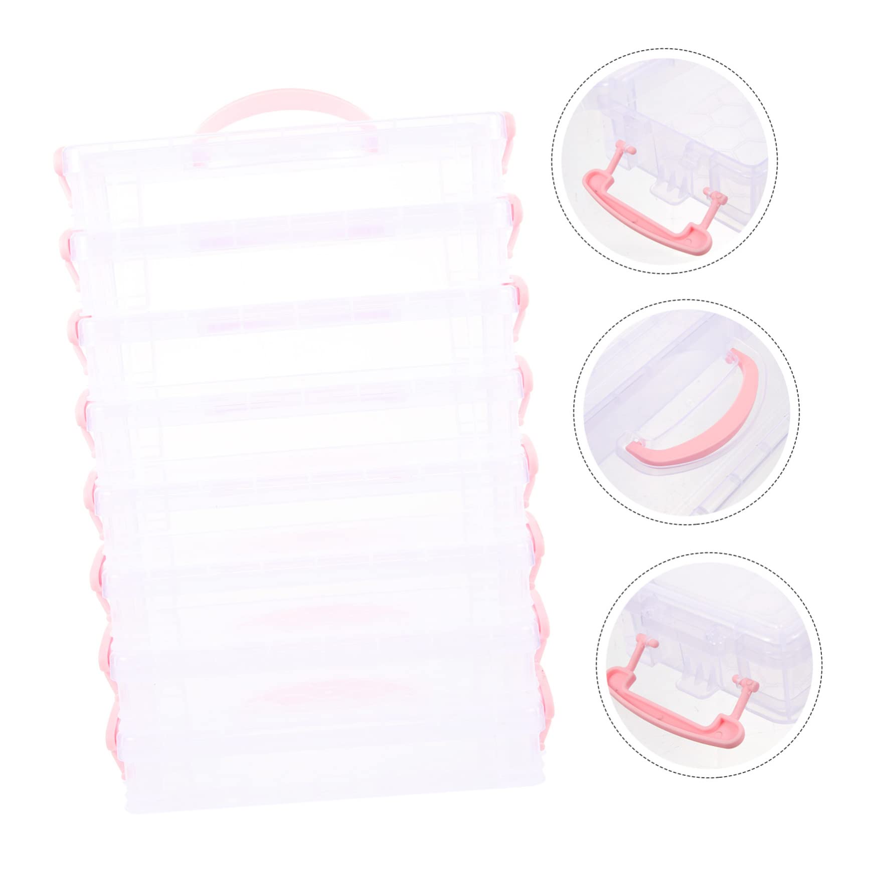 NUOBESTY Astucci in Plastica Per Matite Per Ragazzi E Ragazze Astucci Impilabili Organizer Per Penne Contenitori Per Materiale Scolastico Per Ragazzi E Ragazze
