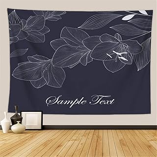 OTIAN Tapiz Macrame Tapiz Negro Planta Flores Tapiz De Pared Manta De Playa Tapiz Hippie Hogar Decorativo Decorativo Bohemio Esteras De Pared