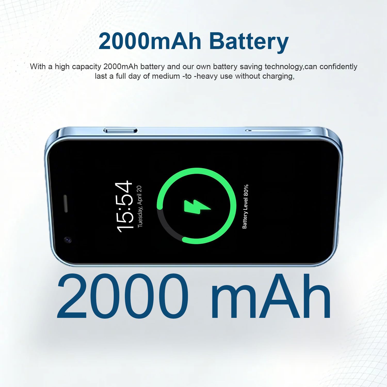 Mini Phone Unlocked 3.0" Compact Smartphone Android 9 Quad-Core Dual SIM Face ID 2GB+16GB (Up to 128GB SD) 3G 5MP+5MP Dual Cameras (Black) - 5