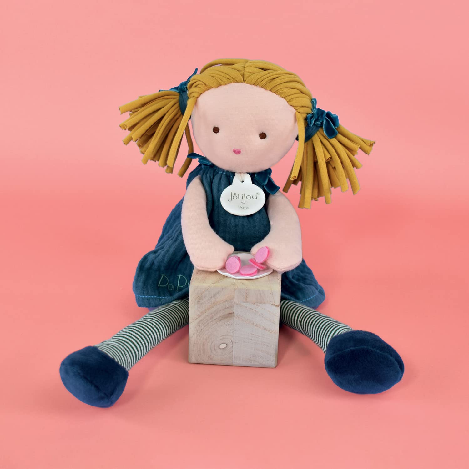 Jolijou Mi Primera Muñeca Señorita Menta (21 Cm) Con Peluche – Regalo De Nacimiento En Caja