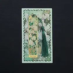 Marcadores de livro – 1 pacote de marcadores de página de borla de metal, presente com tema de pintura a óleo dourado para amantes de livros, leitores, adultos, adolescentes