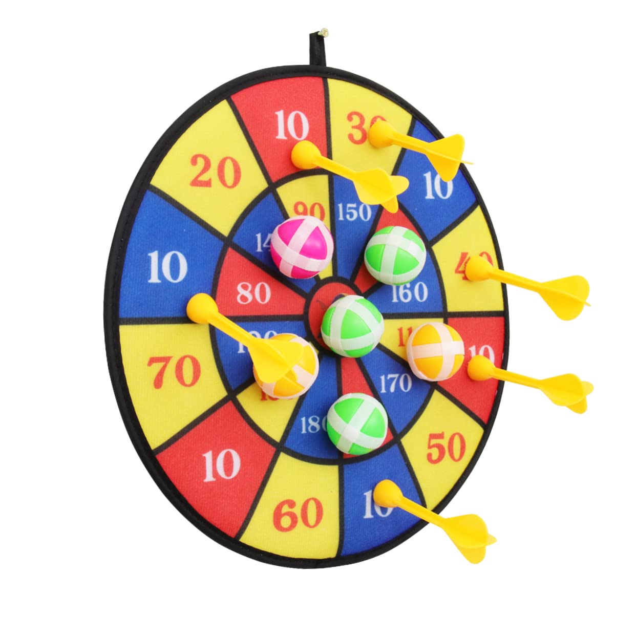 OSOLADY Board Game for Boys and Girls Adults Dartboard Cabinet Set Balls Pcs Flocking Dartboard Set Outdoor Games for Boys and Girls