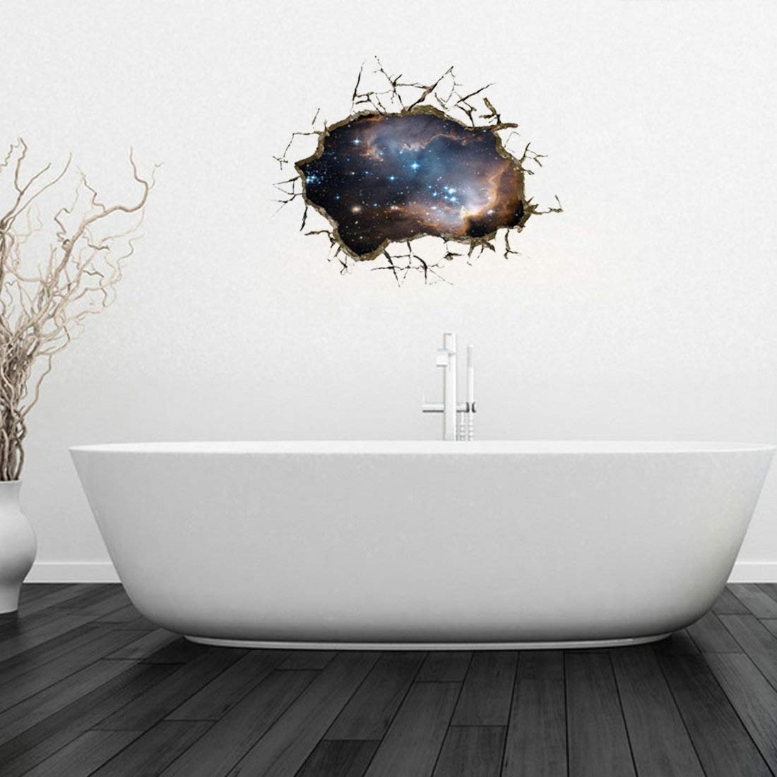 Pegatina de pared 3D cielo estrellado para el techo del baño infantil de 74cm