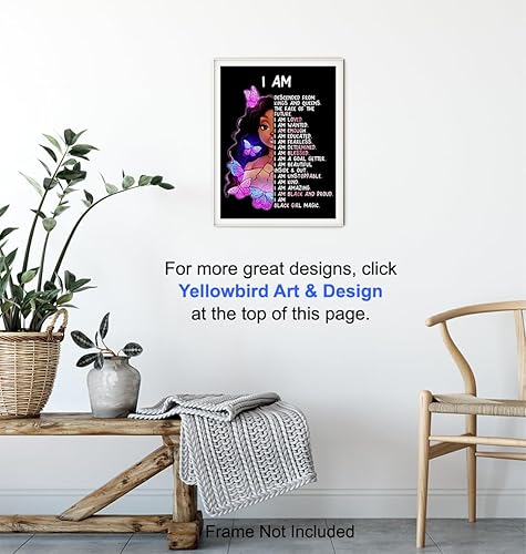 Miniatura 6 de Inspiring Black Girl Wall Decor LARGE 11x14 - African American Girl Art Print - Inspirational positive affirmation - Motivational Quotes - Girls