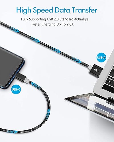 Miniatura 2 de Boda Cable de transferencia de datos de cargador USB compatible con TCL 30 XE, 40 XE, 40X 5G, 40R, 20 Pro 5G, 30 SE, 20S, 20 SE, 10L, 10 Plus, 10