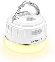 Vista 1 de Linterna LED recargable de 1000 lúmenes, tiempo de funcionamiento de 300 horas, 6400 mAh, IPX5 impermeable para camping, senderismo, cortes de Blanco