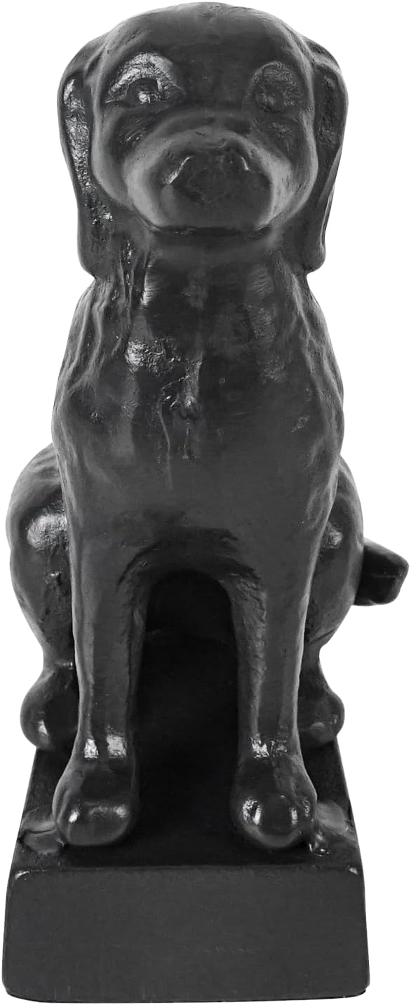 DreamsEden Heavy Duty Cast Iron Dog Door Stopper - Cute Sitting Labrador Decorative Door Wedge, Vintage Floor Doorstop for Indoor Outdoor
