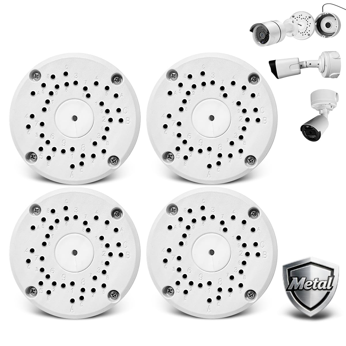 Kamera-Anschlussdose, wasserdichte Anschlussdose für Überwachungskamera, Überwachungskamera-Montagebox, CCTV-Anschlussdos (6pcs)
