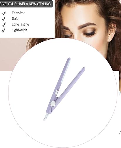 Miniatura 6 de WenTigDY Alisador de pelo, rizador de pelo 2 en 1, mini alisador de pelo, rizador de calefacción de plancha de pelo, cerámica turmalina + plástico