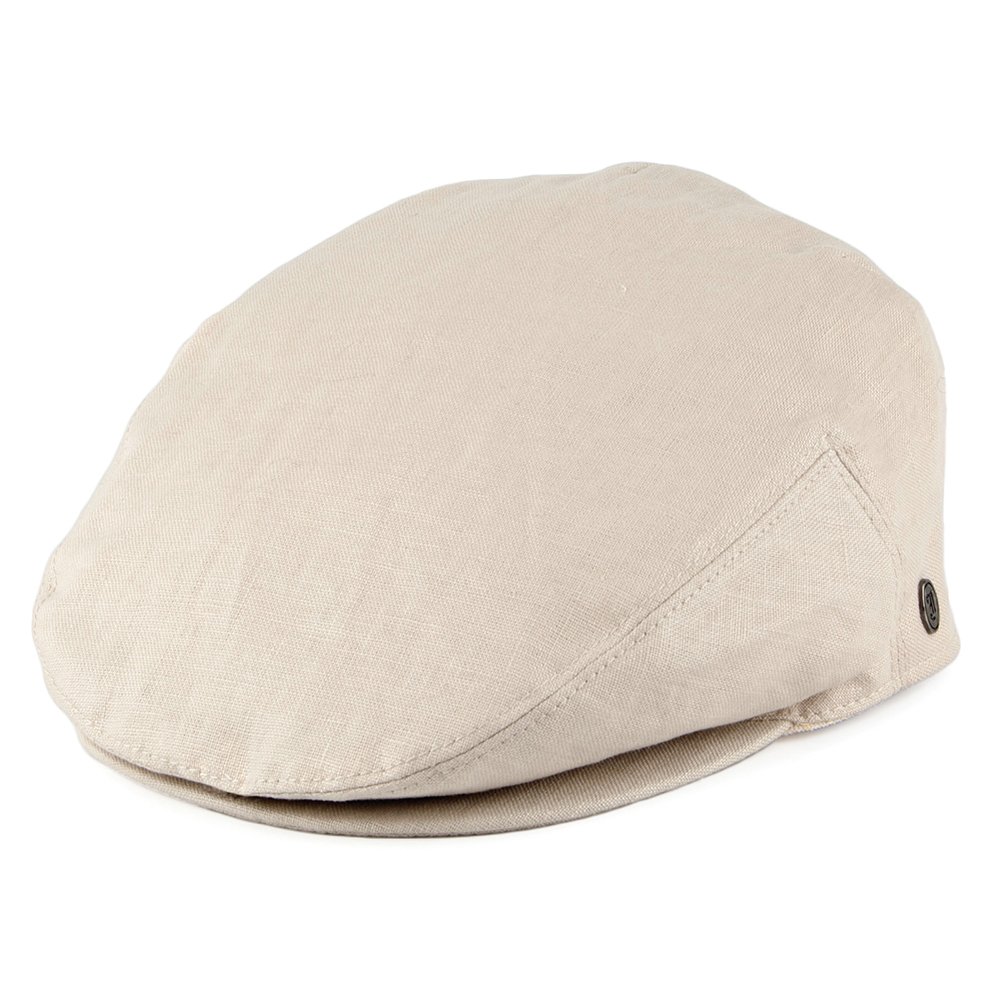 Jaxon & James Linen Flat Cap - Natural XL