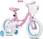 JOYSTAR Fairy 12" 14" 16" 18” Inch Kids Bike with Training Wheels & Handbrake for 2-9 Years Old Girls (Pink & Purple)