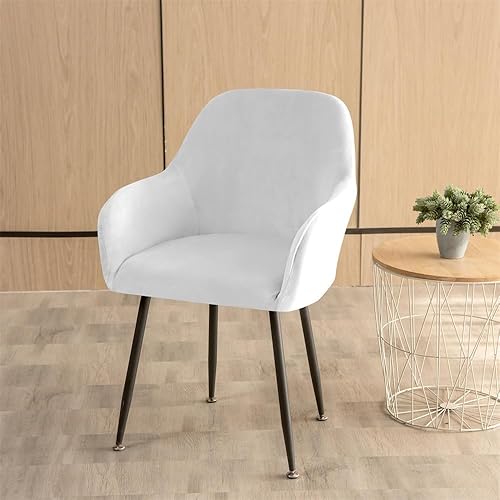 Miniatura 2 de Fundas para sillas escandinavas, fundas de terciopelo para sillas de comedor, fundas elásticas para sillas de comedor con reposabrazos y soporte