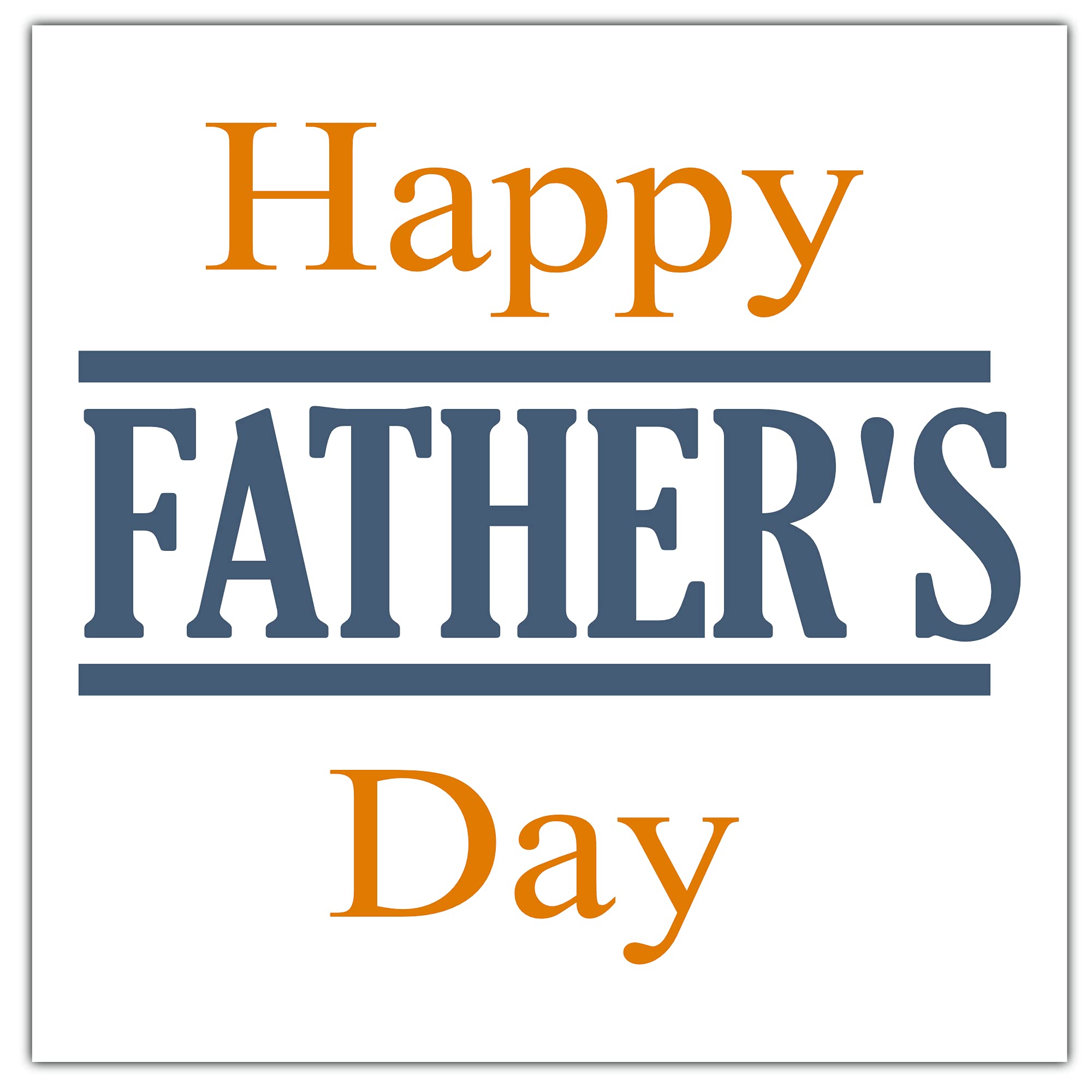 Five Star Party Supplies Happy Father's Day Stickers For Crafts Cards Business Use Sweet Bags (24 x Square 40mm Medium)