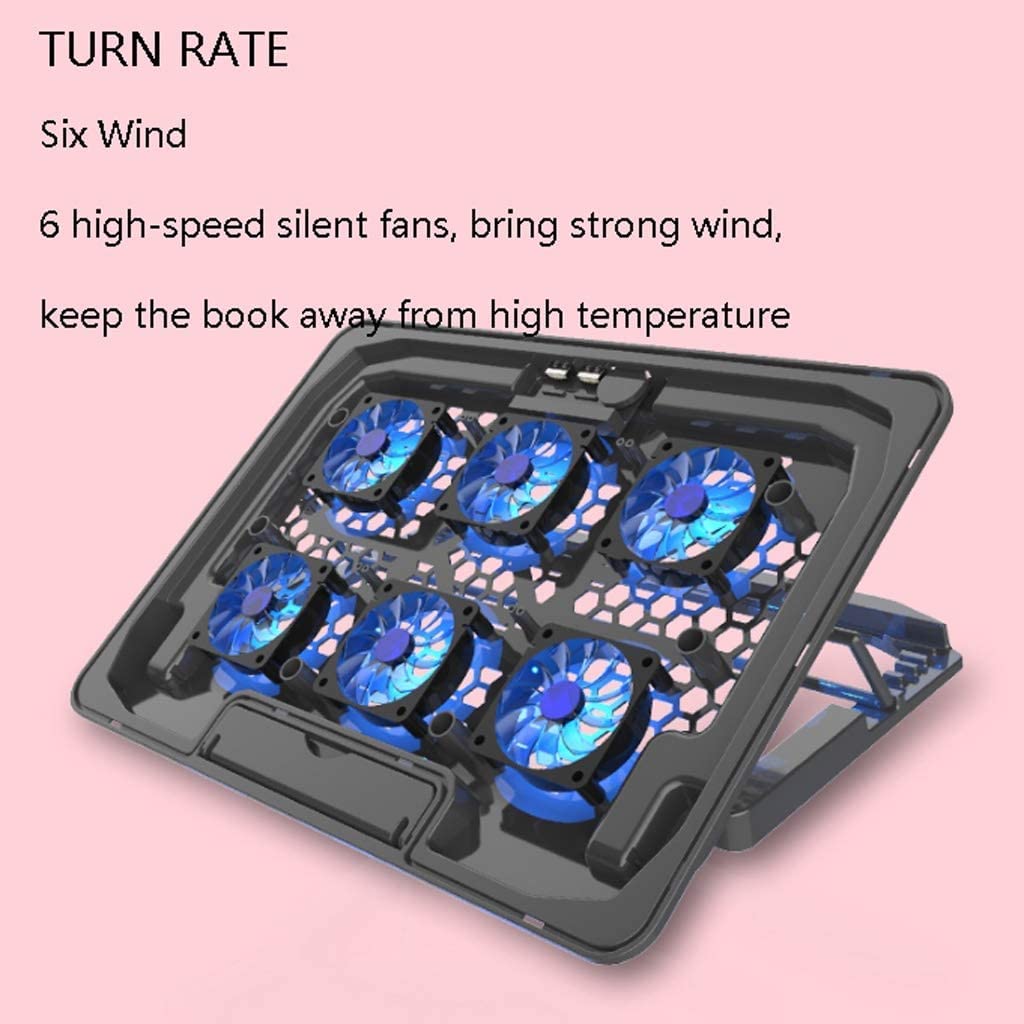 Base di raffreddamento da Gaming Laptop Cooling Pad 12 "-17" Base Plate Staffa Mute Ventola Di Scarico Raffreddato Ad Aria Dissipatore Calore per PC Notebook
