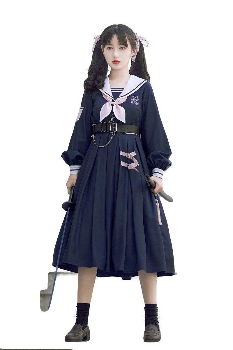Amazon.co.jp: 【コス王国】 ロリータ 制服 ワンピース 不良少女