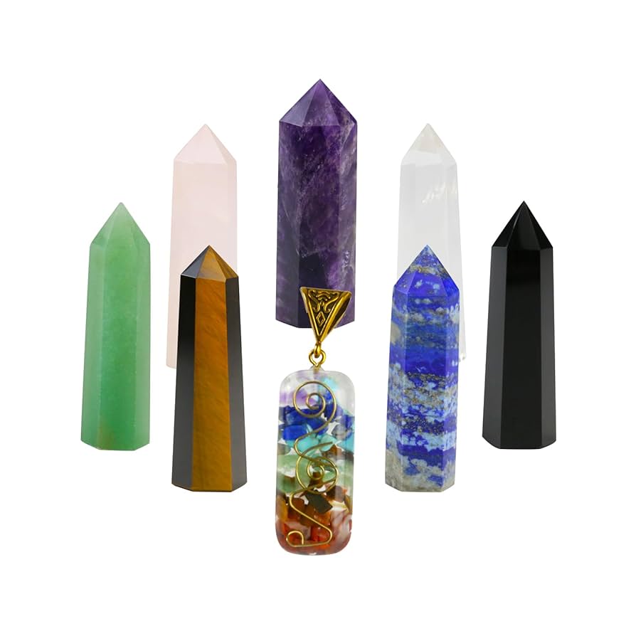 Amazon.co.jp: Nvzi クリスタルタワー、チャクラヒーリング