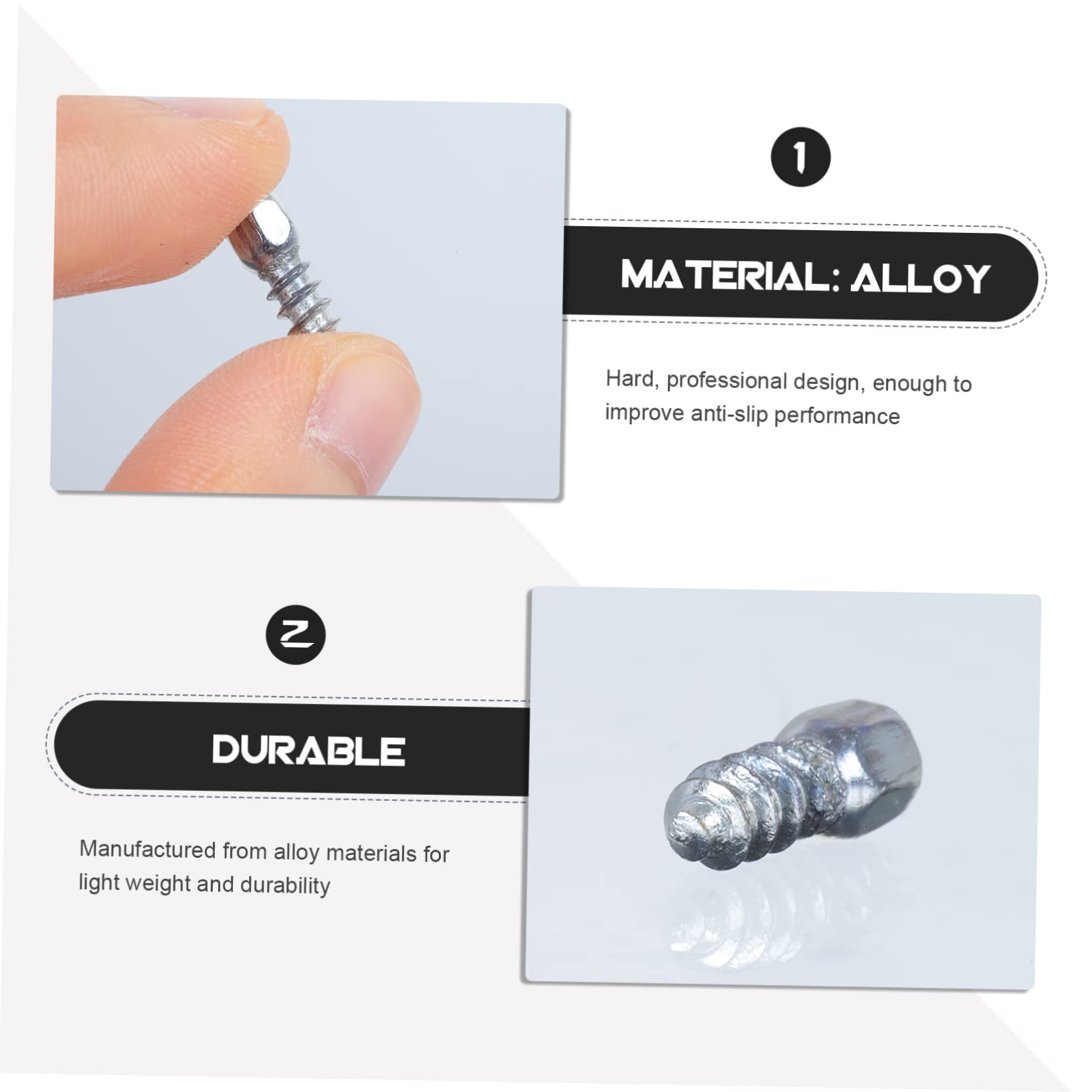Clavos para Neumáticos de Aleación 100 Pcs Antideslizantes para Coche y Bicicleta Invierno Uso Profesional Resistentes y Duraderos Reparación de Ruedas para Vehículos y Bicicletas