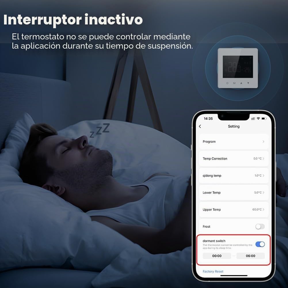 Termostato Inteligente WiFi para calefacción de Caldera de Gas, Controlador de Temperatura programable Tuya/Smart Life, Control Remoto, Ahorra energía y costos, Compatible con Alexa Google Assistant