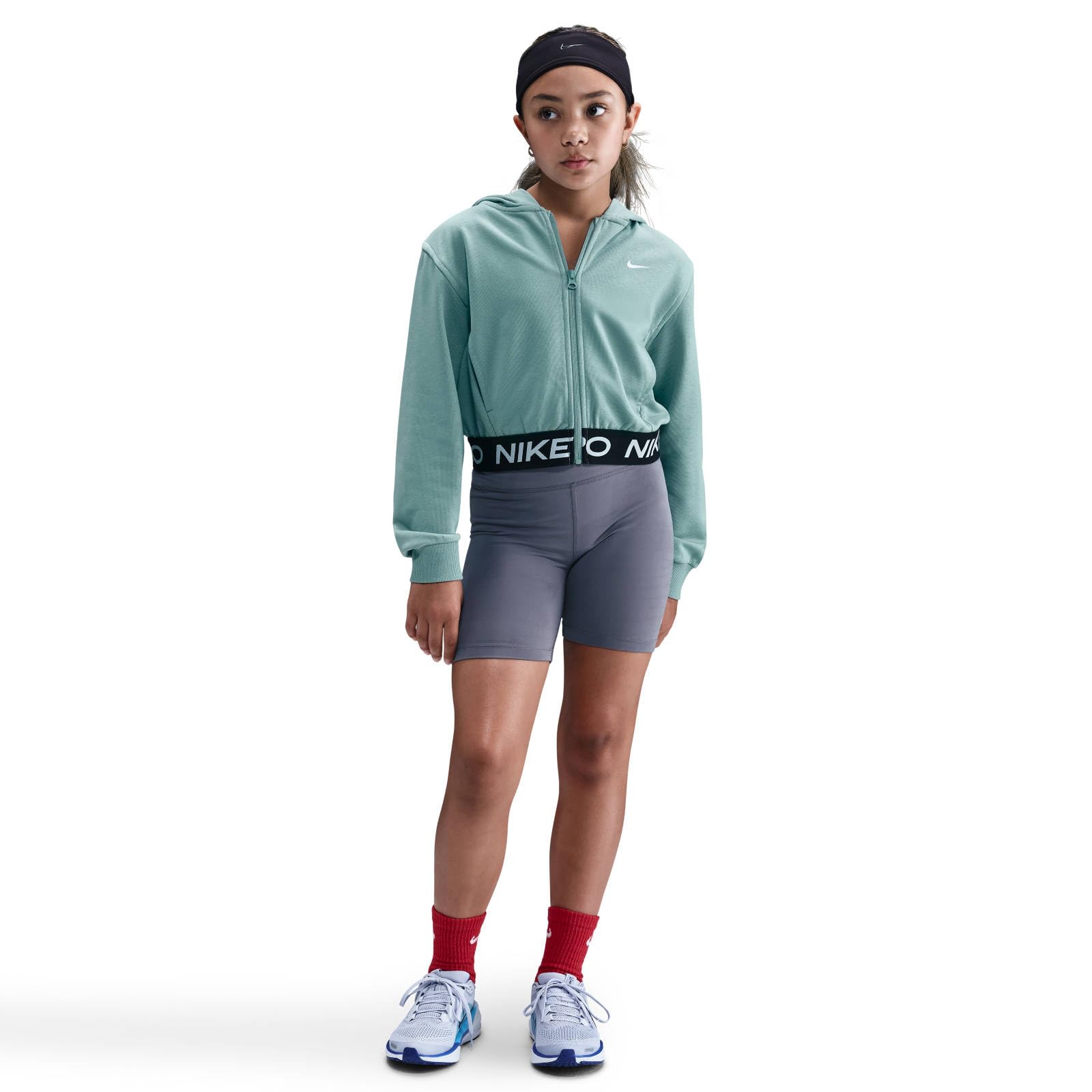 Nike Nike PRO Fleece Dri-Fit-Kapuzenjacke für Ältere Kinder (Mädchen) Giacca con Cappuccio Unisex - Bambini e Ragazzi