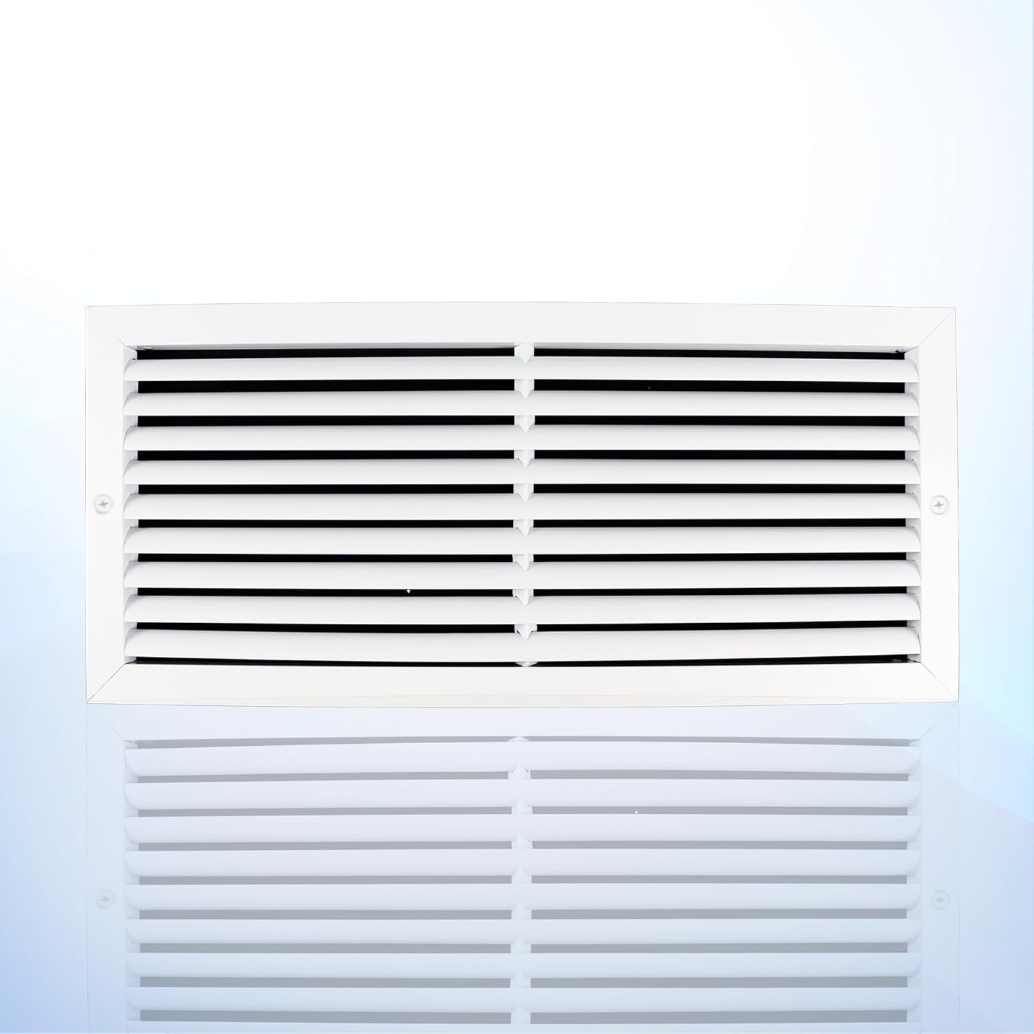 24" x 10" Duct Hole [25.6" x 11.6" Face] Aluminum Return Grille HVAC Ceiling or Sidewall - Rustproof - Fixed Blades - No Louver, No Filter, No Adjustable Fins, Without Damper