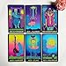 Jrskvaro Colorful Neon Tarot Cards Deck With Guidebook for Beginners - 78 Classic Cards With Meanings