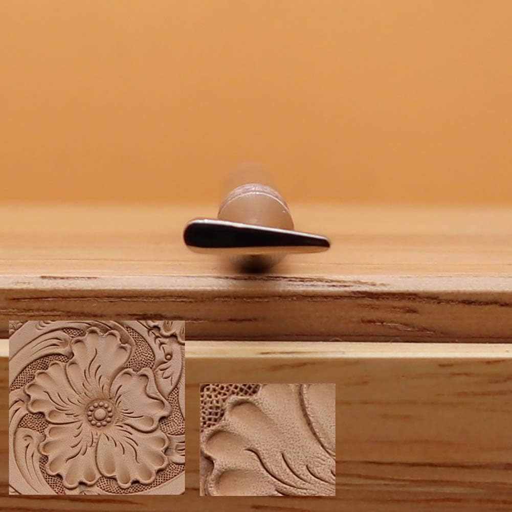 Leather Stamping Tool 304 Stainless Steel Professional Stamp Tools Leather Punch Carving DIY LeatherCrafts (Full Set (S+M+L))