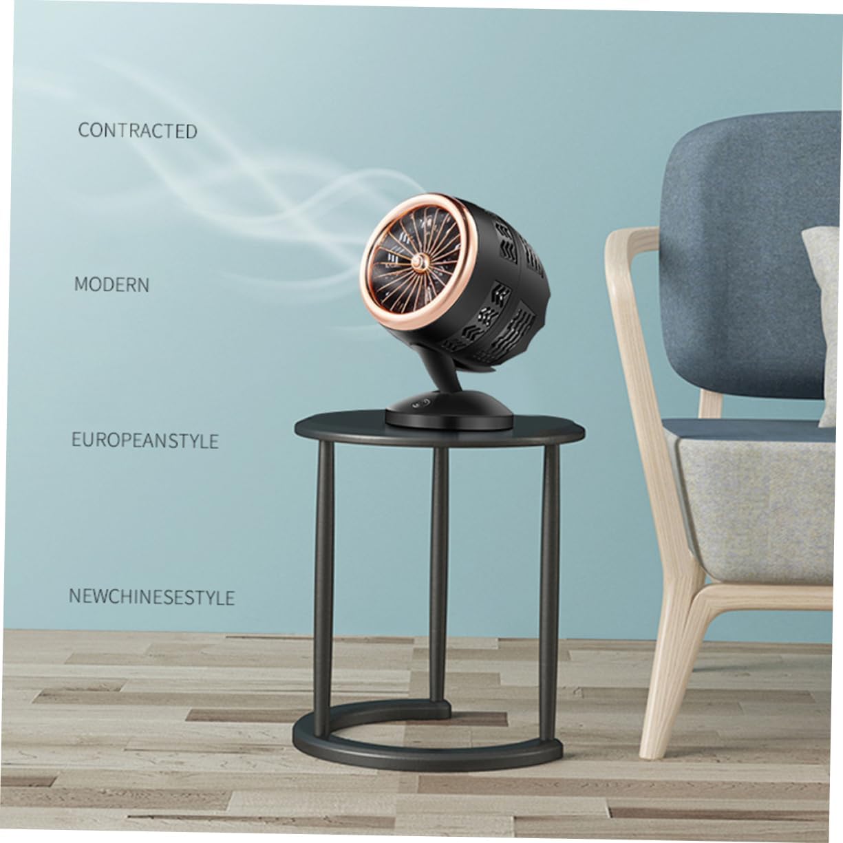 Usb Mini Cooling Fan Desk Fan Low Noise for Home and Office Use Golden