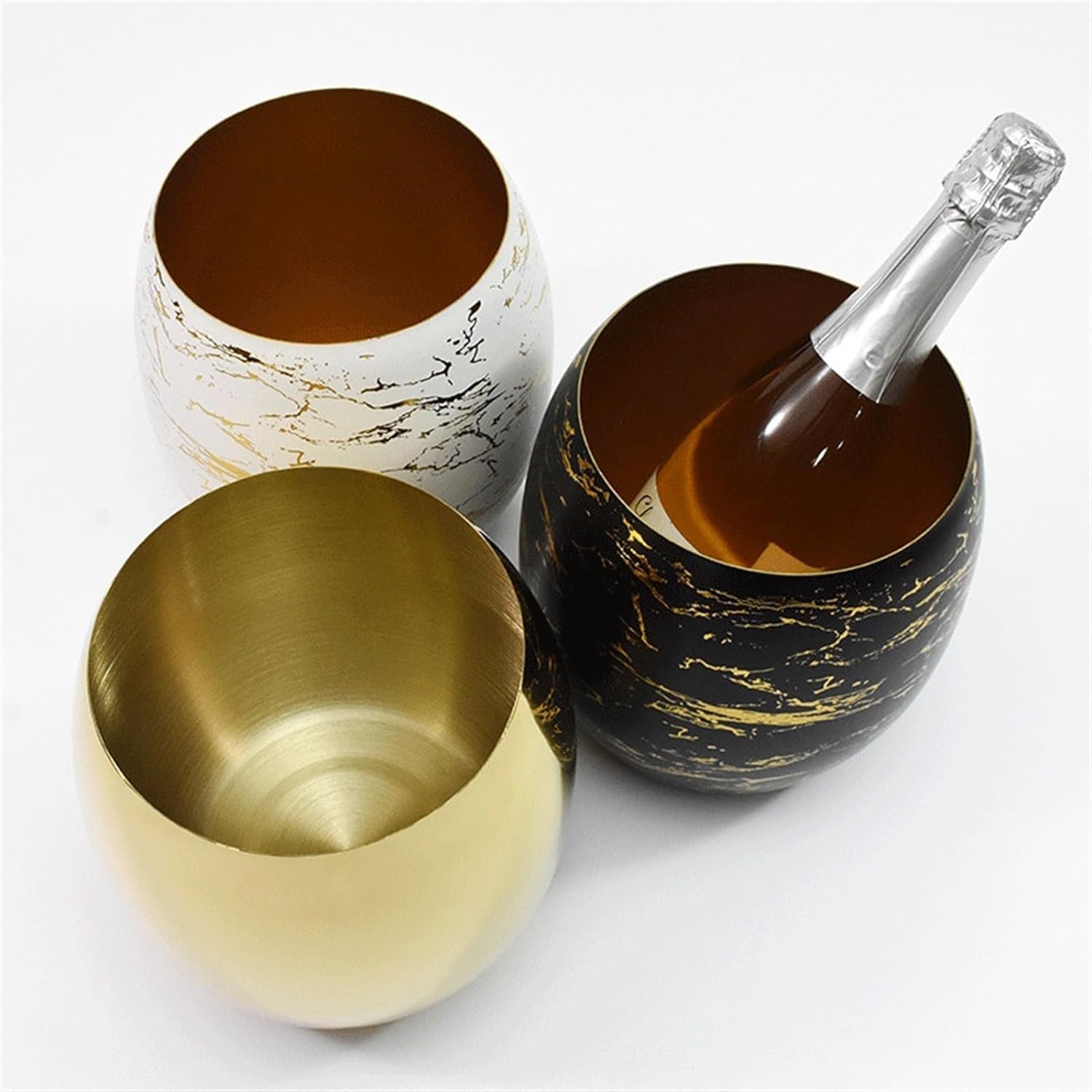 Cubitera Botella Vino Enfriadores Cubo de Hielo Cubo de Acero Almacenamiento Enfriador de Vino y Cerveza para Fiestas Cóctel Contenedor de Almacenamiento de Vino