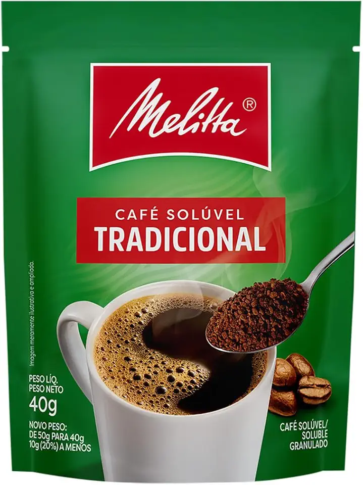 Café Solúvel Granulado Tradicional Melitta Sachê 40g