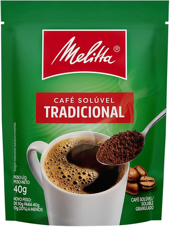 Café Solúvel Granulado Tradicional Melitta Sachê 40g