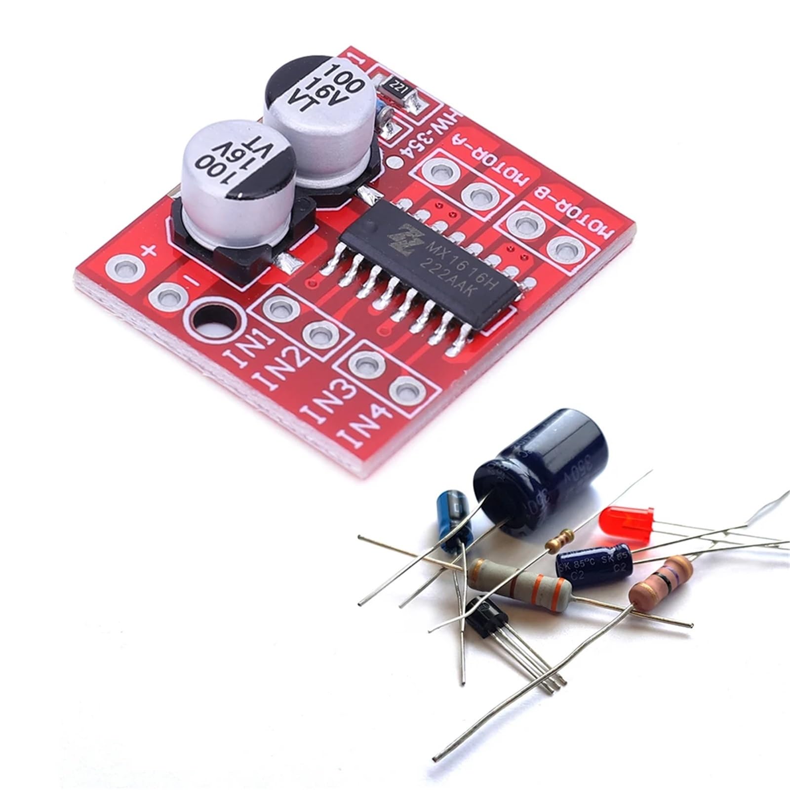 10/20/30 Uds L298N módulo controlador de Motor DC velocidad PWM Mini placa de accionamiento paso a paso doble puente H 2 canales(30 Pcs)