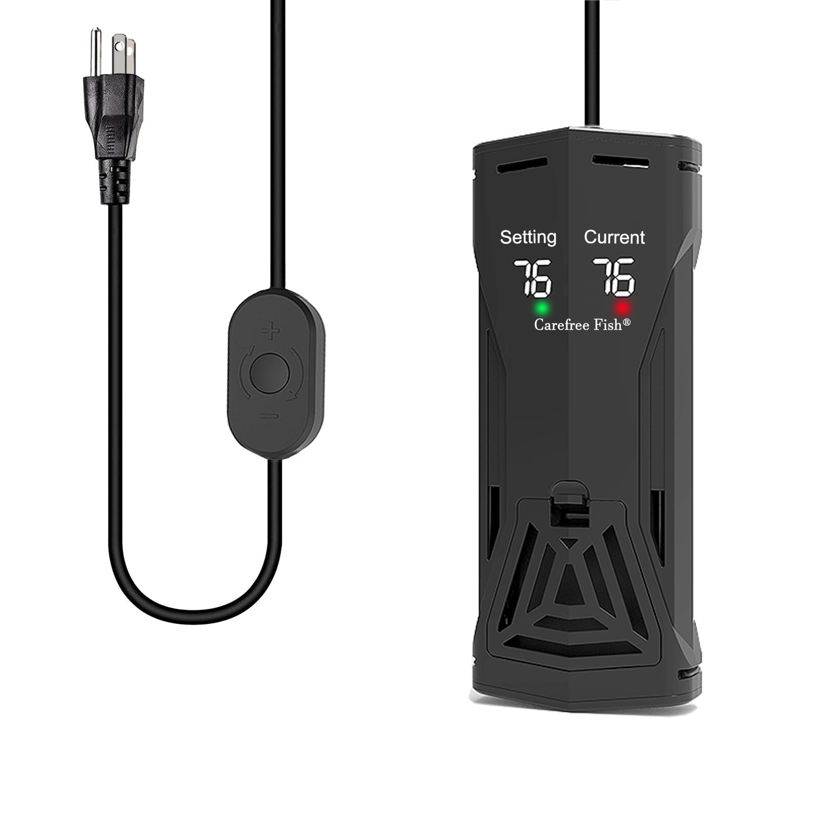 Carefree Fish 200 300 500 800W Aquarium PTC Ceramic Heater Dual Independent Chips Dual Overheat Protection Dual Water