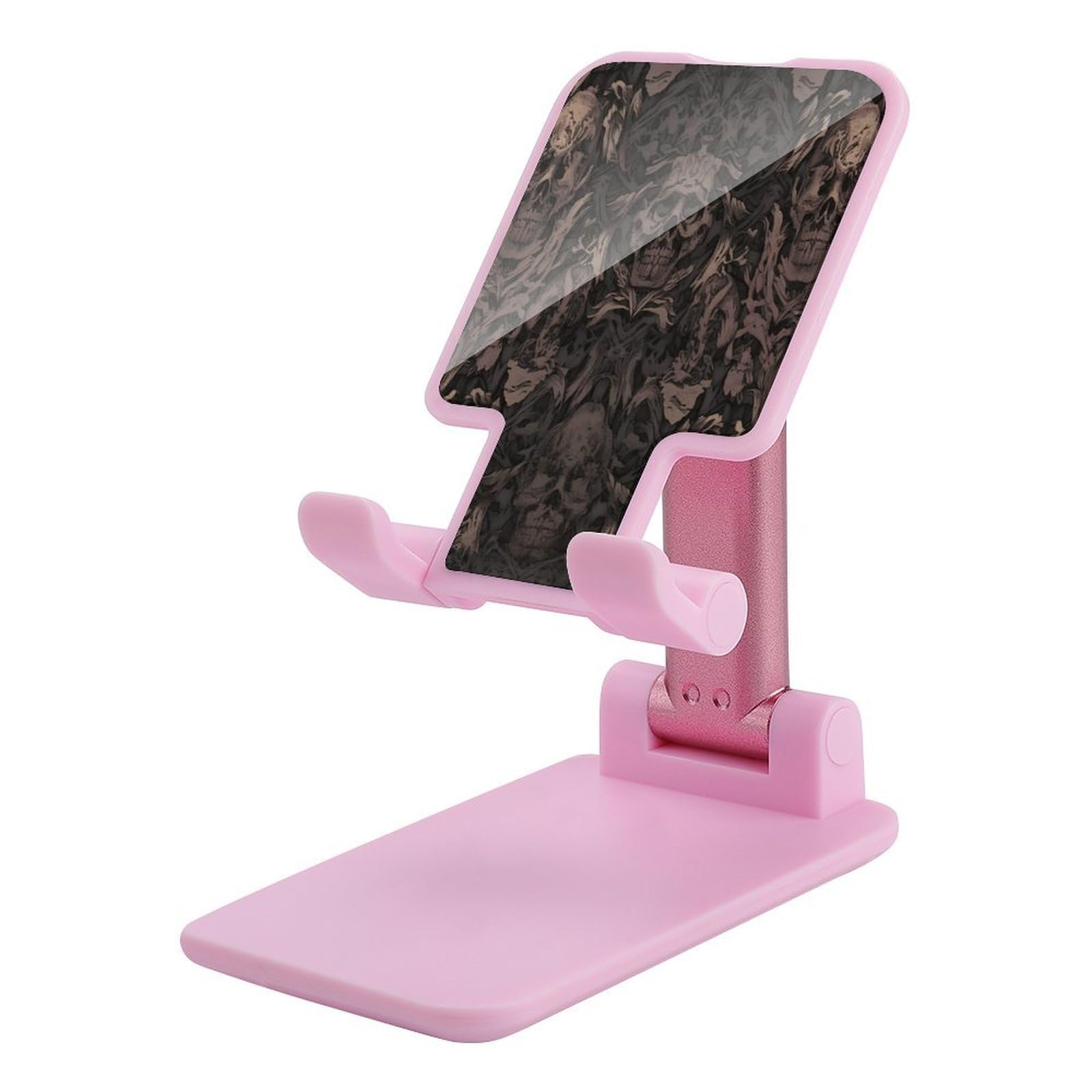 Support de téléphone bureau gothique pliable avec finitions tête de mort