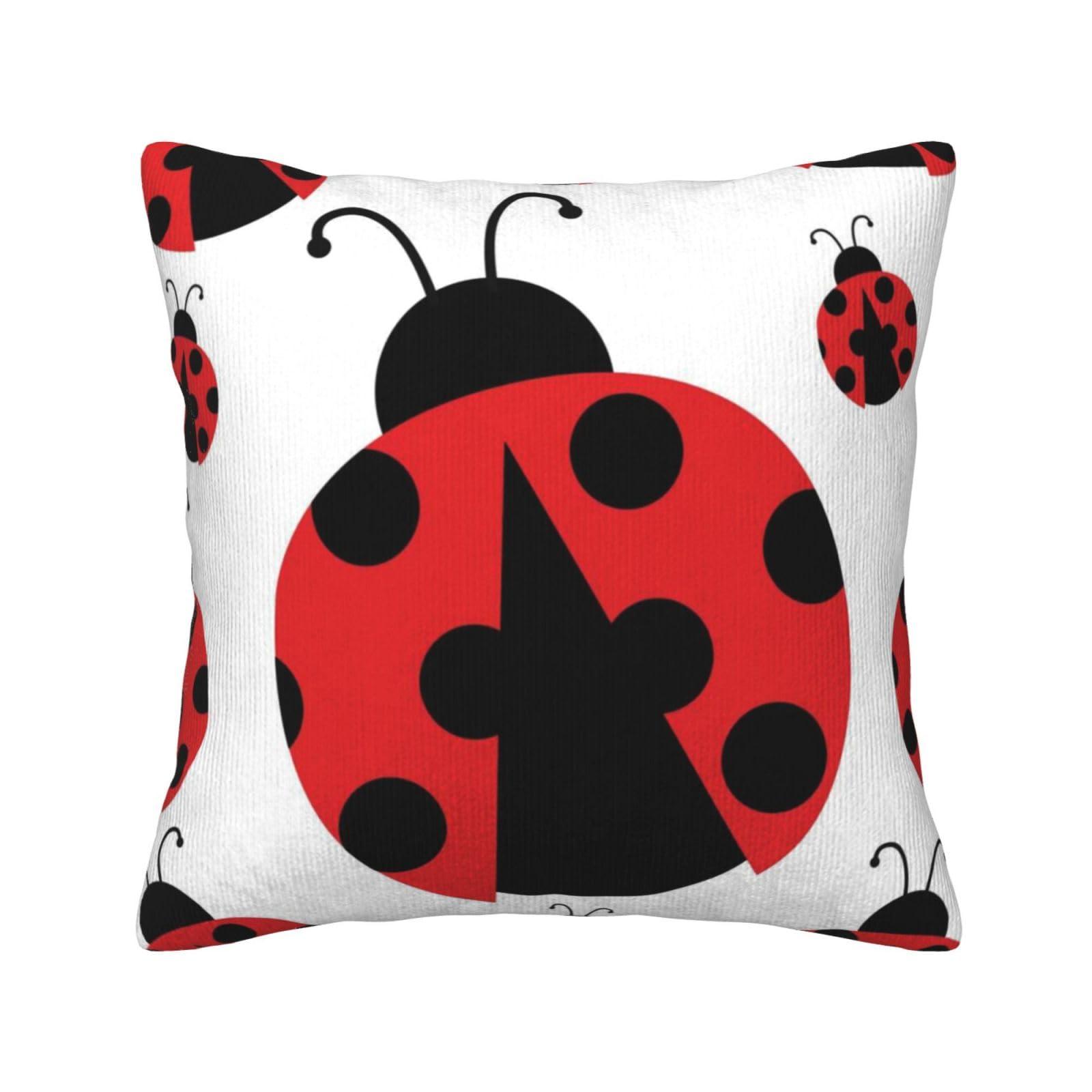 Housses de coussin de qualité supérieure au motif coccinelle élégante 40 cm
